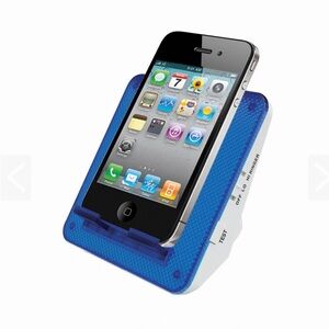 SERENE Central Alert Cell Phone Ringer Flasher Blue Smartphone Charging Stand